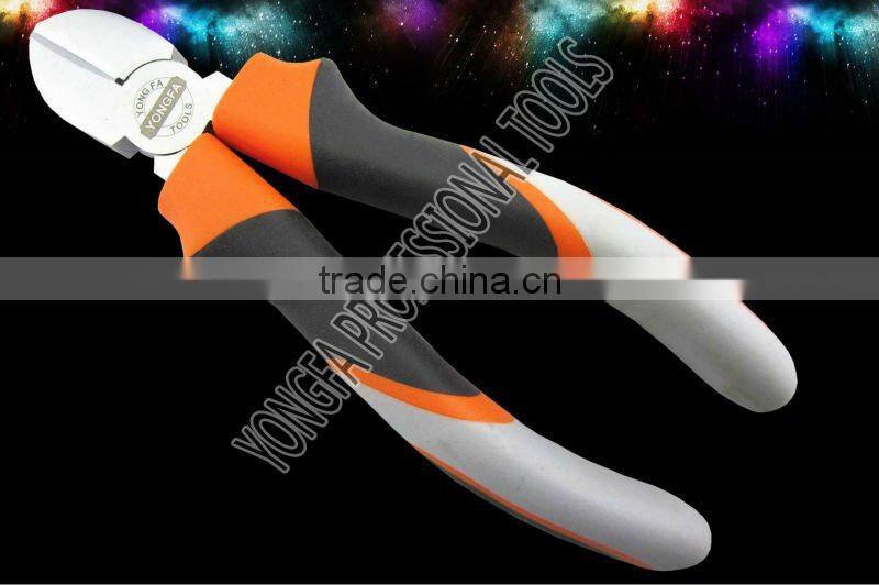 YF2272 germany type drop forged cutting plier with pearl nikel plated