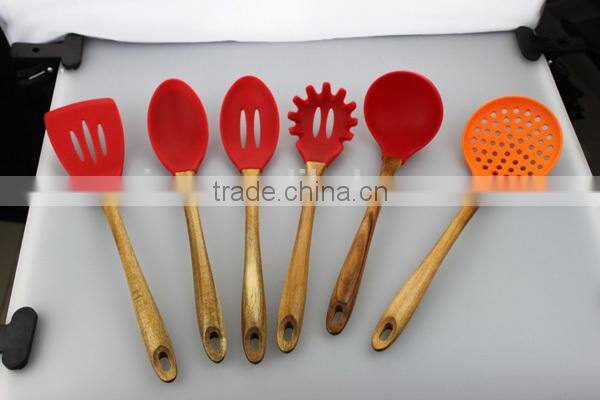 silicone tools set,silicone cookware,kitchen utensils set with wooden handle