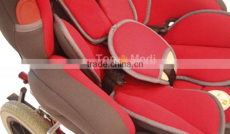 Topmedi adjustable seat angle TRW258LBYGP ALUMINUM FRAME Wheelchairs for Disabled baby Wheelchairs for Cerebral palsy children