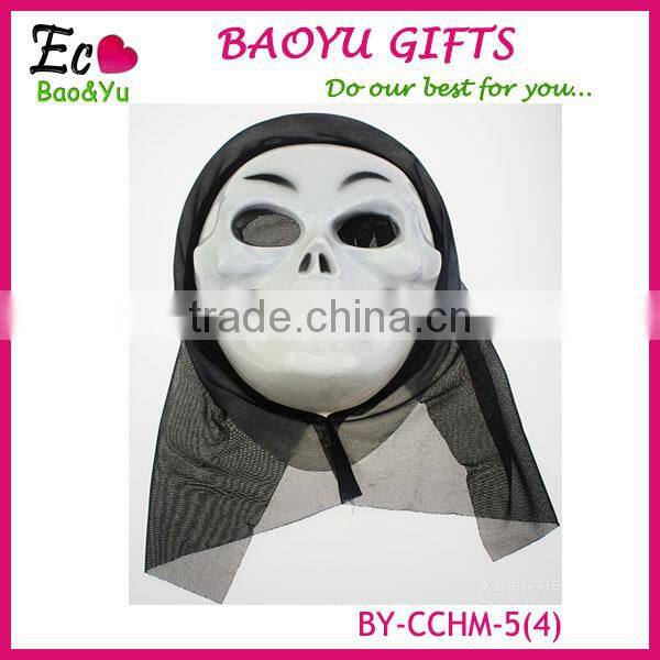 Masked ball Wacky Halloween mask, plastic scary ghost skull lead yarn masks