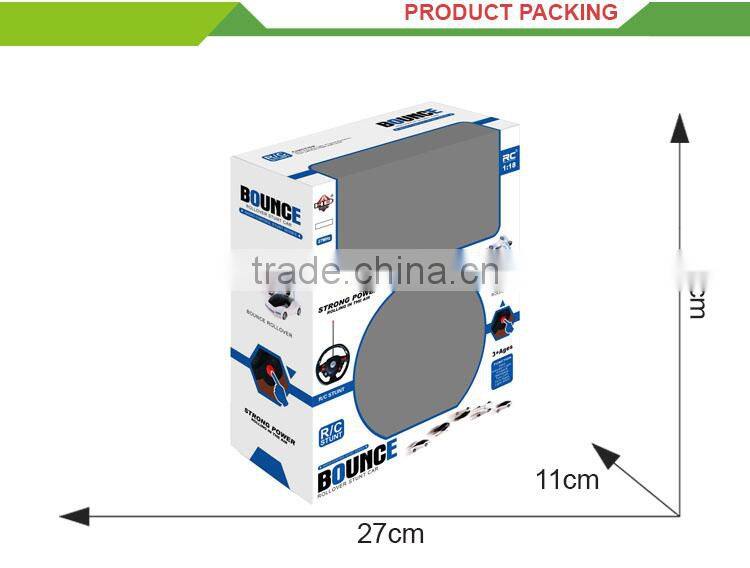 High speed remote control bouncing rc stunt toy car 360 degrees