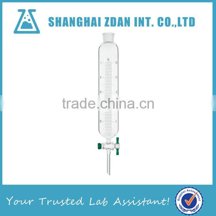 Lab Glassware Graduated Cylindrical Separatory Funnel, PTFE Stopcock