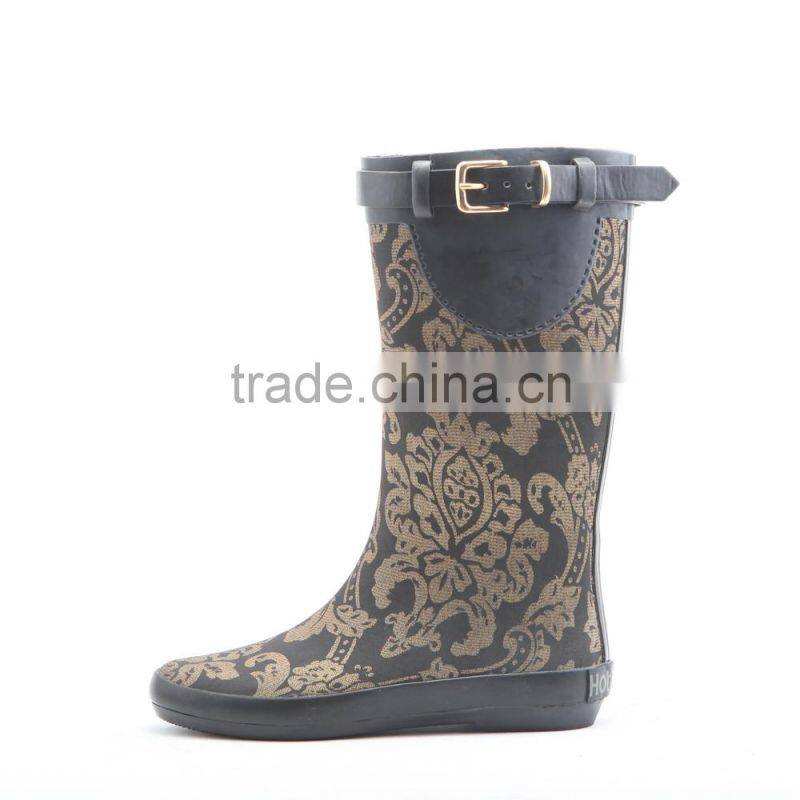 bright color woman short rubber rain boots,rubber gumboots