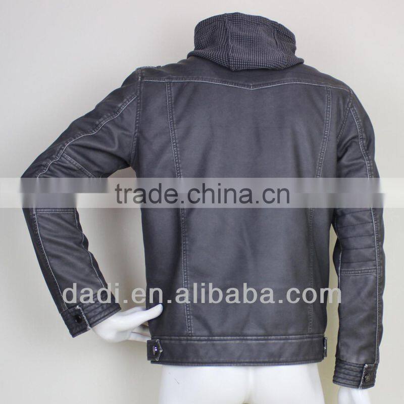 Fashion Mens Leather Jackets With Hood