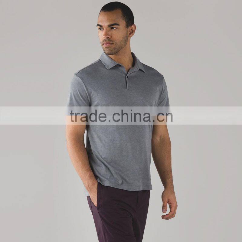 Light Pima cotton fabric bacterial strain quick dry golf t-shirt mens polo t shirt