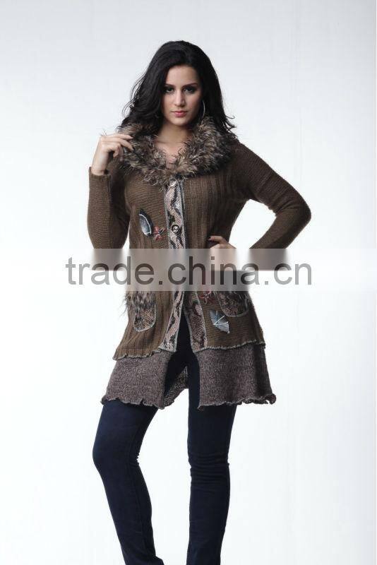 2013 Autumn/Winter Ladies Long-sleeved Cardigan Sweater Coat