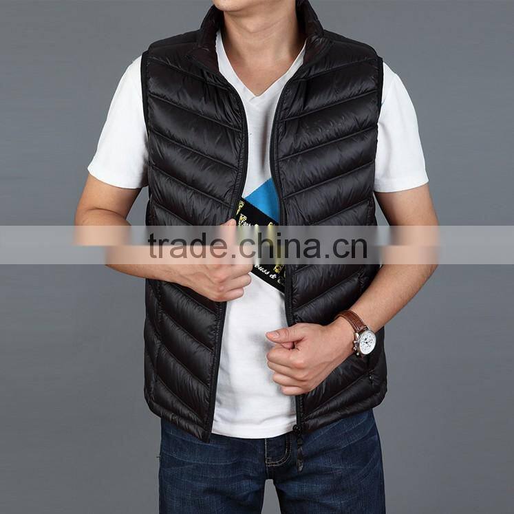 Most popular winter orange down vest winter jacket cheapest price winter vest
