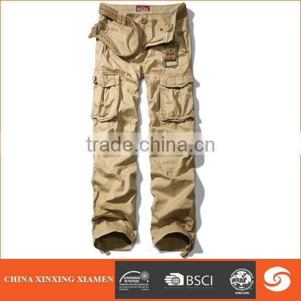 Hot sale pure cotton military style cargo pants for men