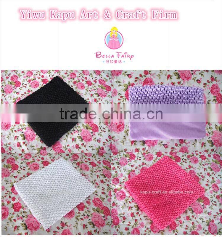 Wholesale Kids Hair Accessorie 6" Large Crochet Tube Tops For Photo Prop Many Colors Girls Stretch Crochet