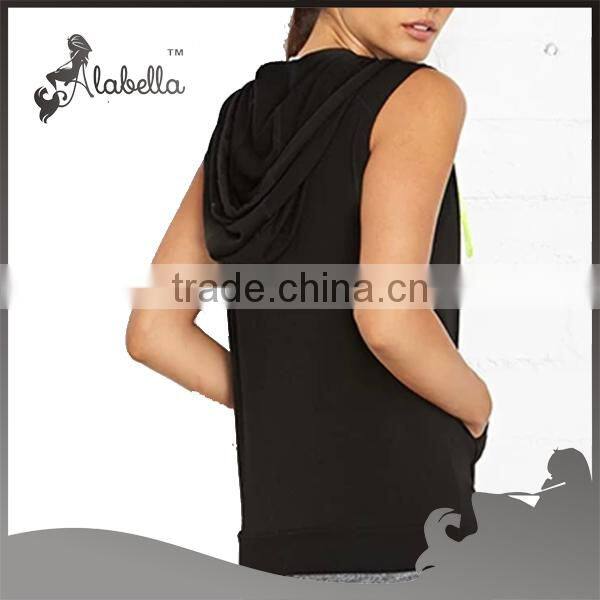 Pullover women Sleeveless hoodie Athletic pullover