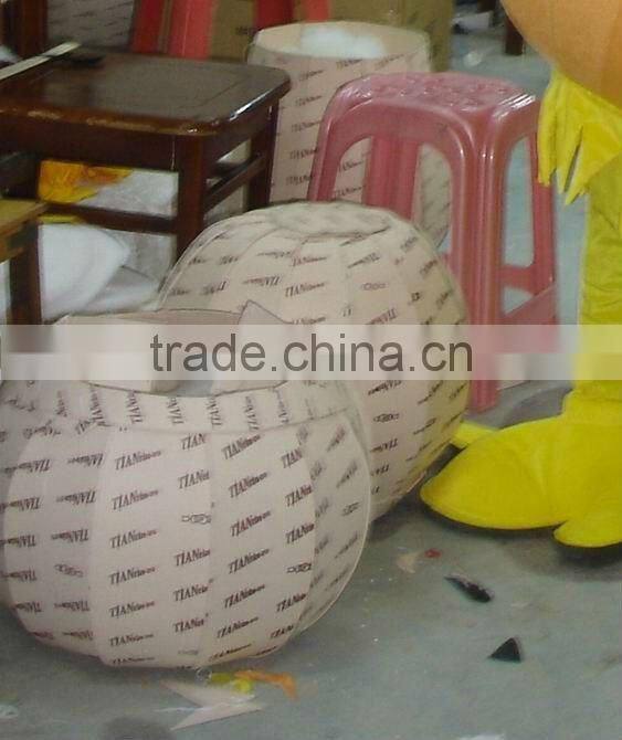 sheep with blue aprons mascot costume