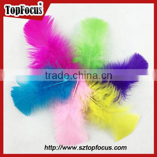 cheap hot sale colorful decorations fluffy artificial turkey feather