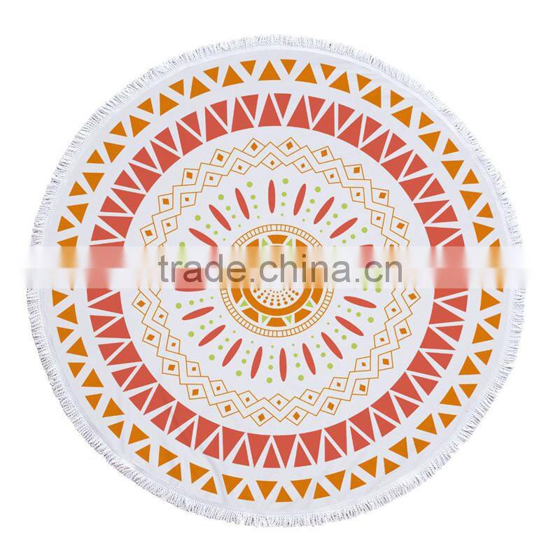 2017 Factory direct sale Latest Type Ready Stcok 100% Cotton round Beach Towel