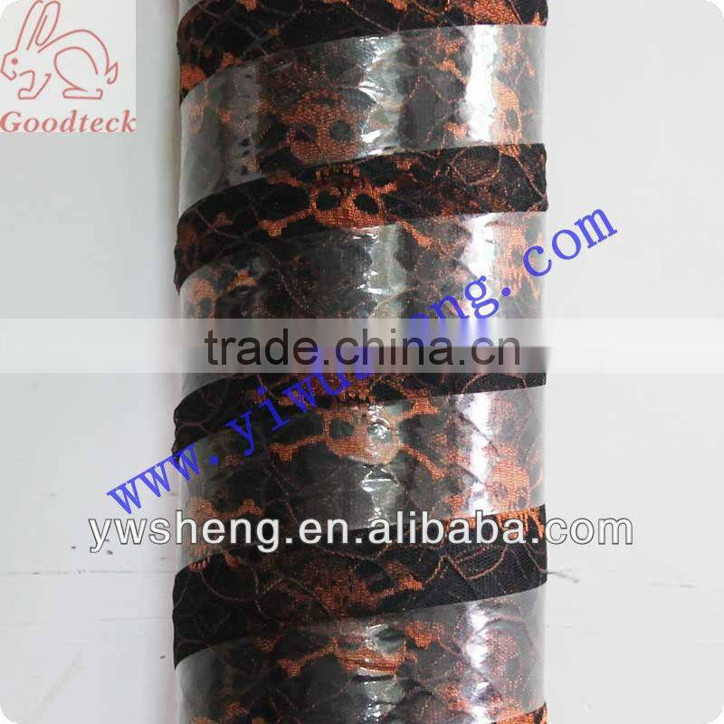 Wholesale 100% nylon or polyester tulle mesh fabric with orange ghost