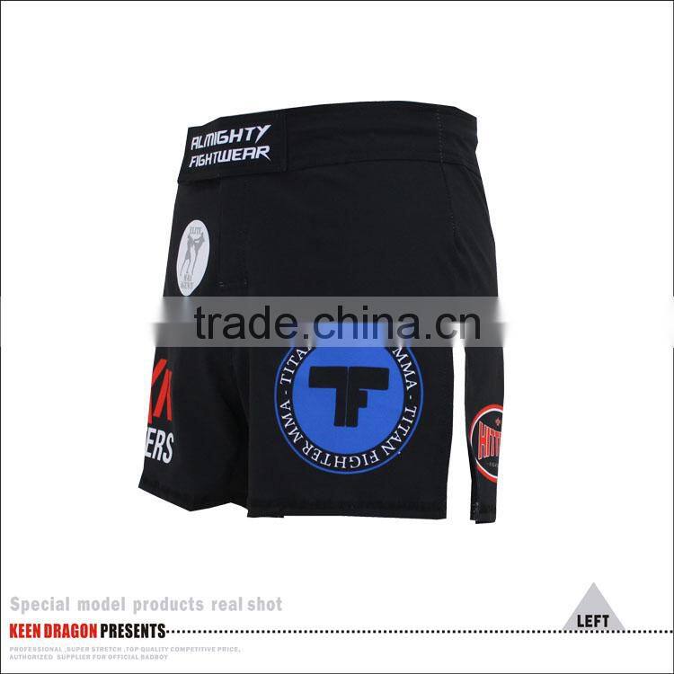 short cut mma training shorts with custom logo and design