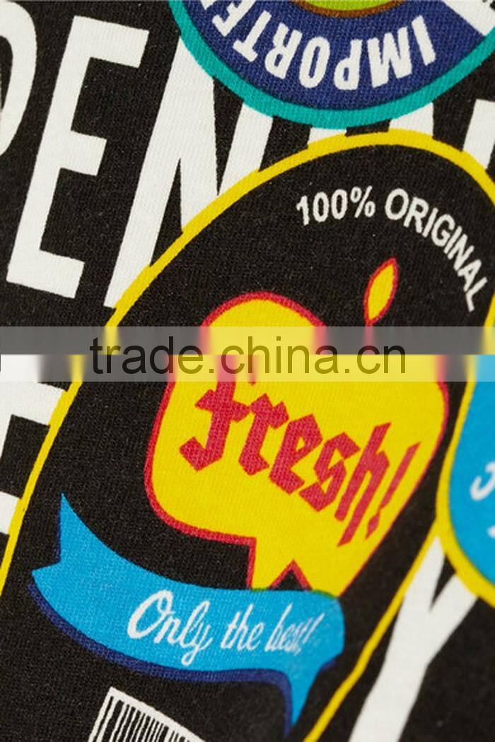 Cotton fruit Sticker t shirt printing for women