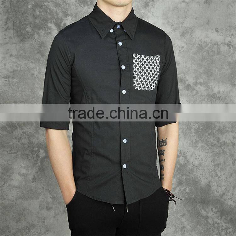 2015 100%cotton Customized feather Embroidered slim fit men dress arabic shirt