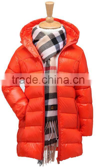 wholesale custom high quality girls long duck filled winter waterproof&windproof warm down coat