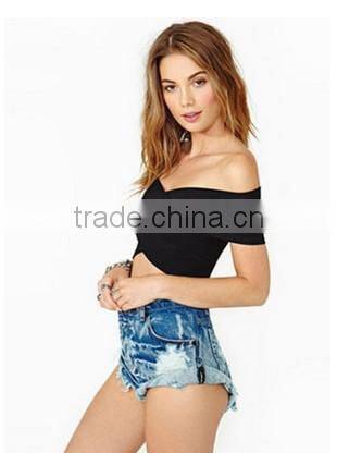 Black Sexy off the Shoulder Backless women's clothing
