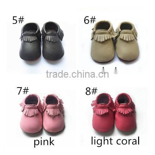 New arrival fashional leather baby shoes for girls baby moccasins