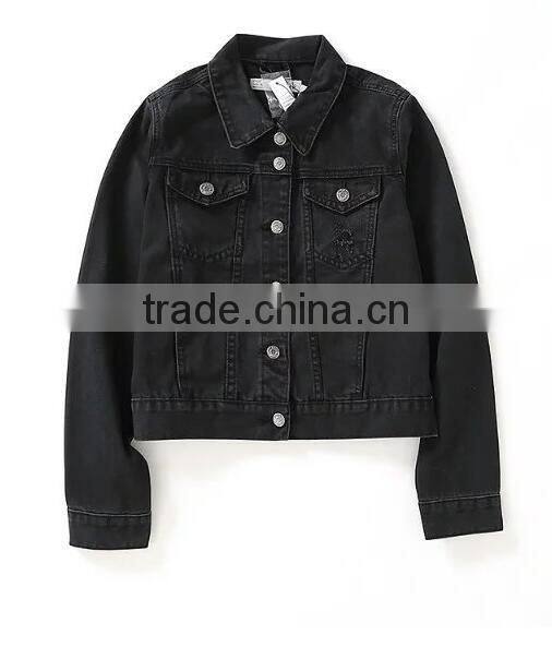 Runwaylover EY1034C Washed denim bomber women jeans jacket with custom service