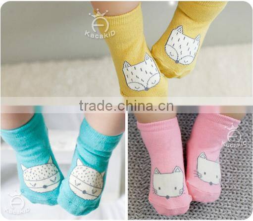baby cute cotton socks, silicone print baby socks,baby socks