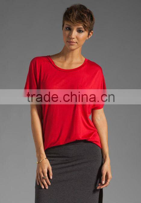 100% modal pocket woman t-shirt