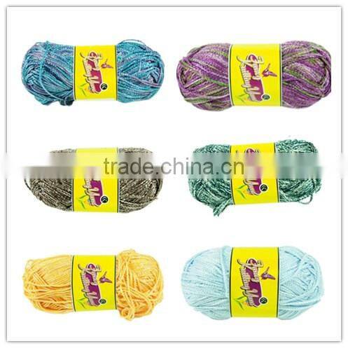 recycled acrylic polyester blend space dyed yarn