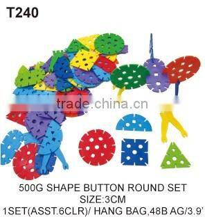 500 g Plastic Tang Han Button Shape Building Blocks Educational Toy