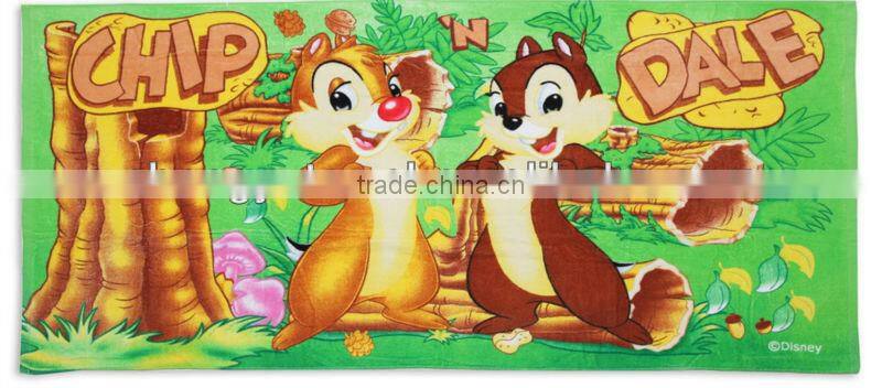 OEM 100%cotton velour reactive printed promo towel