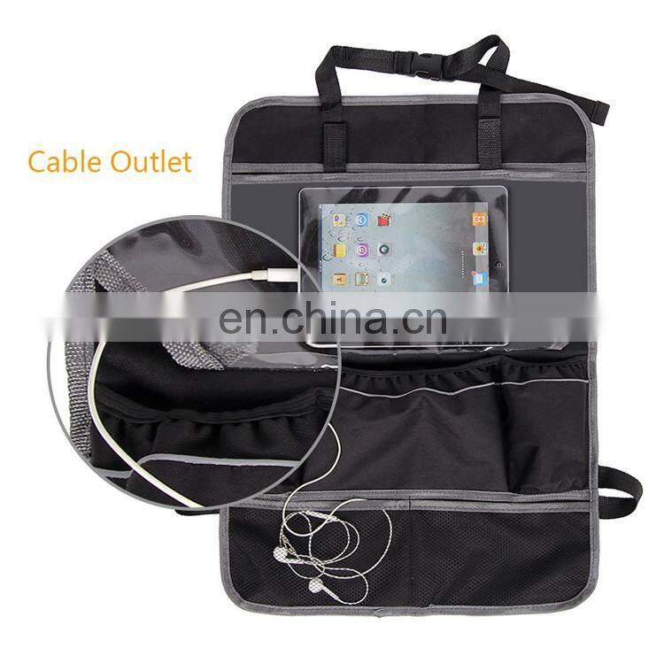 Car Seat Back Organizer with Tablet Holder Touch Screen Backseat Protector Kick Mat for Kids Baby