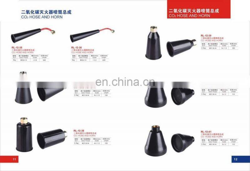hose and horn assembly for fire extinguisher