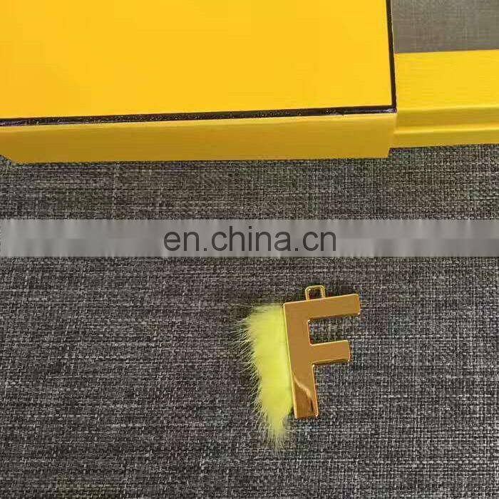 Popular and Fashion Winter Metal Letter Necklace Keychain/Mink Fur Accessory