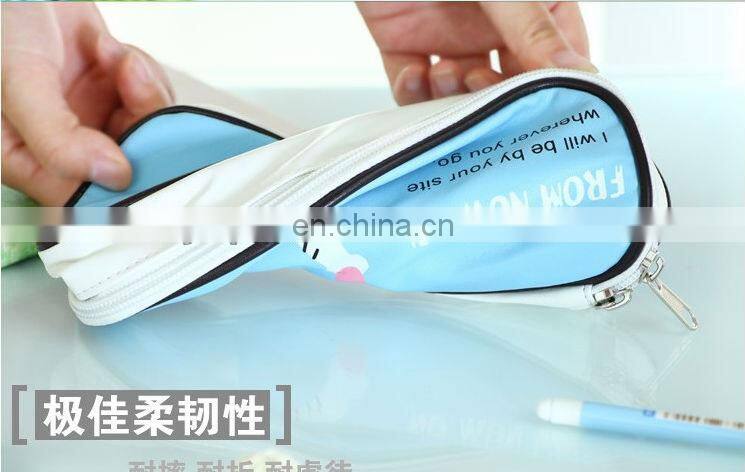 Waterproof plastic pencil box with zipper