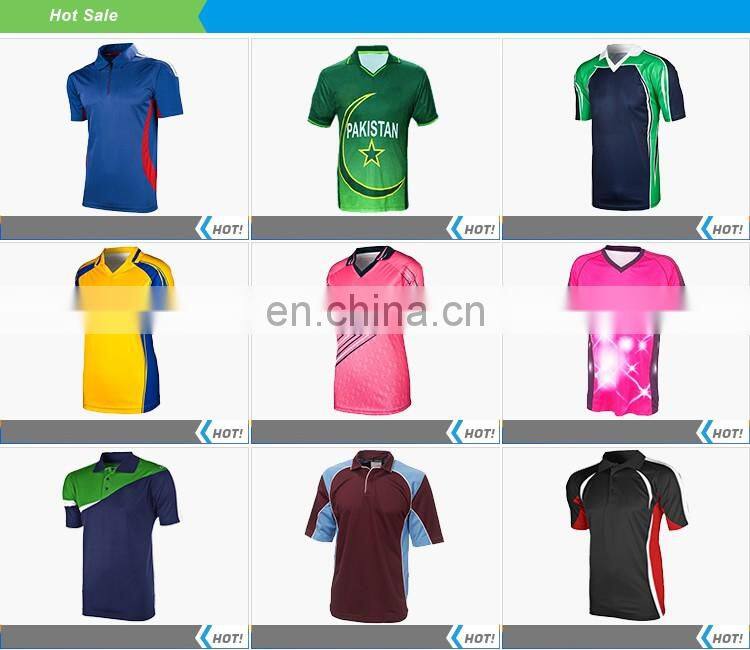 2016 custom wholesale custom blank cricket jersey logo design