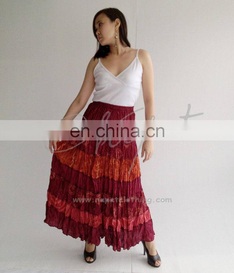 India Style Ladies Maxi Soft Cotton Hobo Hippie Gypsy woman Long Skirt