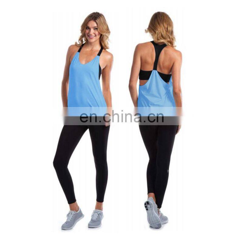 Dry fit womens back sports tank top