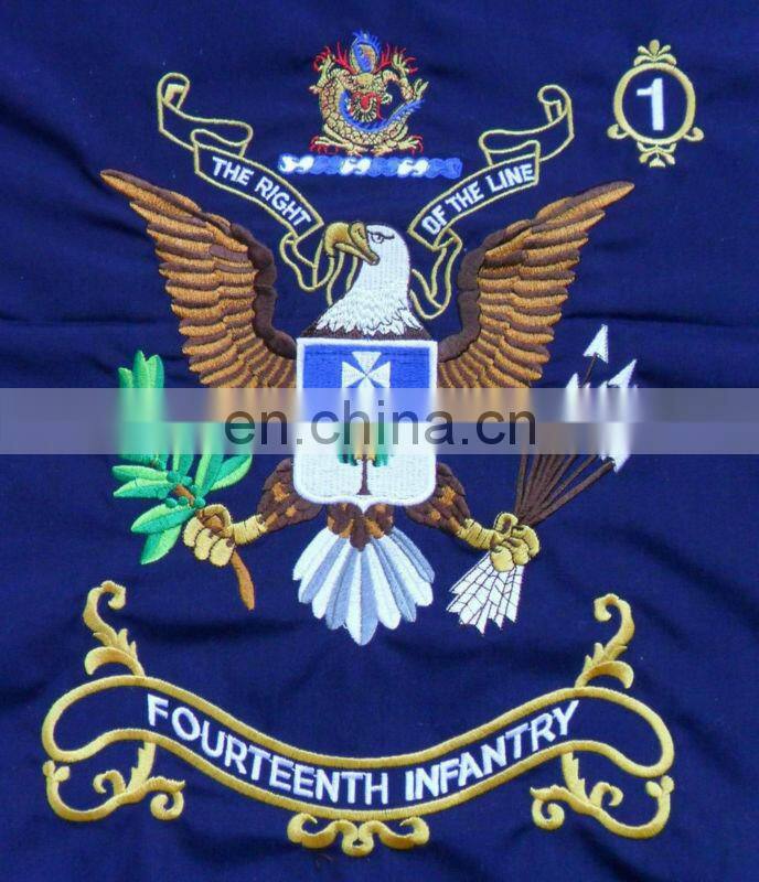home decoration fashion custom eagle polyester embroidery flag