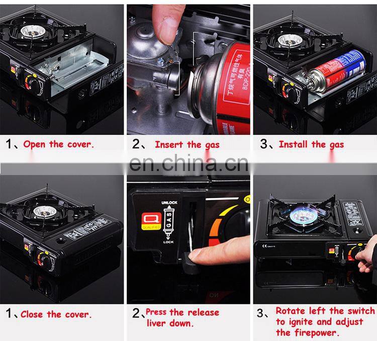 camping portable biogas stove with gas cylinder