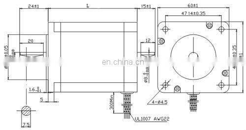 SM60HT86-2008AF CNC stepper motor holding torque 3Nm