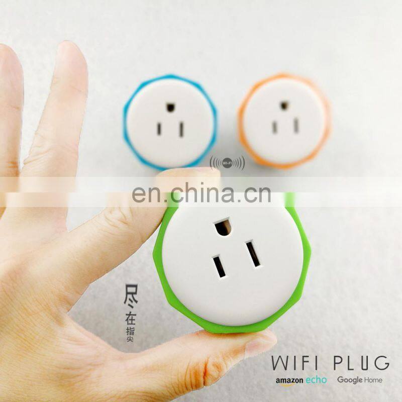 CE.FCC.ROHS Smart US Plug WiFi Outlet Works With Alexa Remote Control Socket Smartphone APP