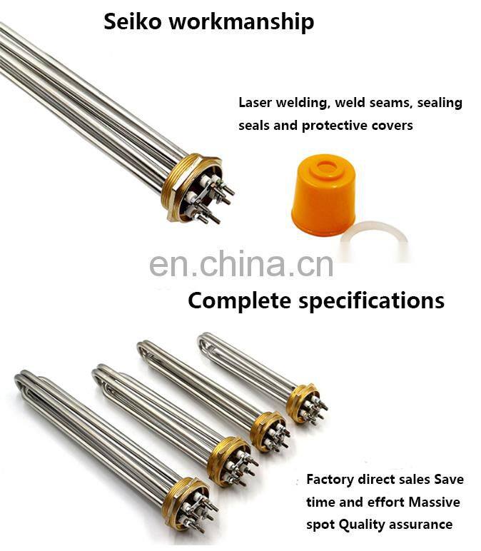 DN40/50 hex thread heating tube 2 inch solar refrigerator electric heating tube