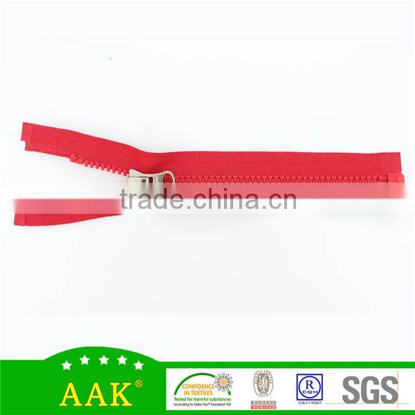 3# derlin zipper delrin open end zipper with cupronickel thumb puller