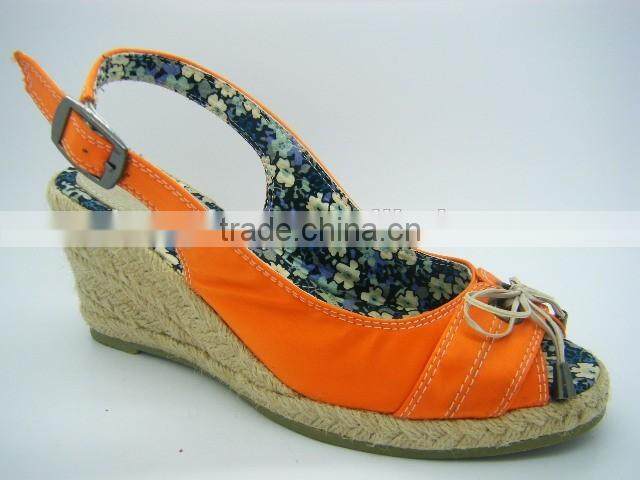 2016 high heel wedges espadrille women's casual shoes