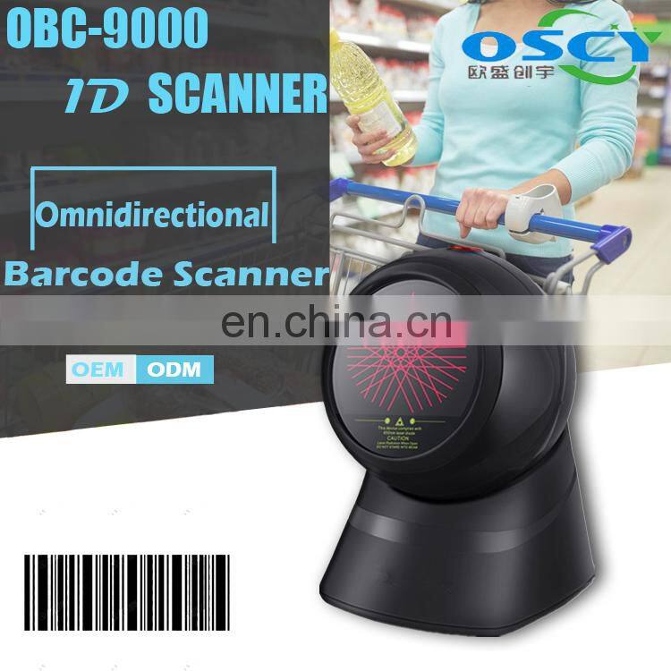 USB Desktop 1D Wired Omnidirectional laser barcode scanner