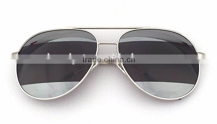 2016 New arrival Designer patchwork Split 3 Parts Mirror Lens split sunglasses for women