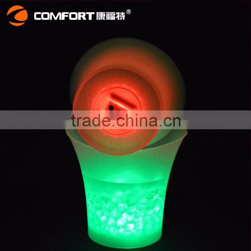 cheap battery operated lighted plastic wine bucket for party
