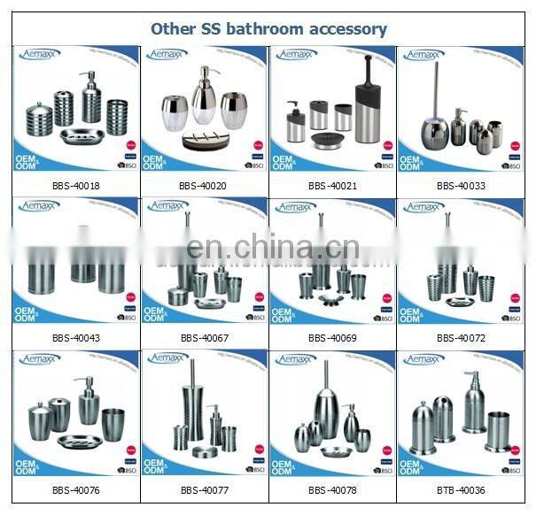 Romantic pink 3pcs bathroom sets combination of metal and plastic