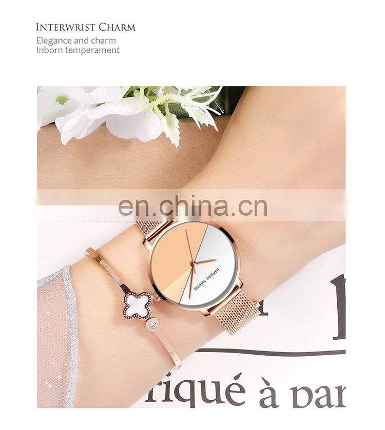 HANNAH MARTIN HM-133 Accept Customise Watch Ladies Rose Gold Stainless Steel Analog Quartz Brand Watches