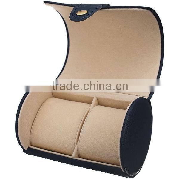 crocodile pattern and saffiano leather wrist watch storage roll box watch case